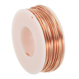 PATIKIL 59.05 Feet Solid Bare Copper Wire,18 Gauge 99.9% Pure Copper Wire 1.02mm Soft Beading Wire Metal Plant Stem Ties for Jewelry Craft (18m)