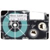 カシオ ラベルライター ネームランド 純正 テープ 18mm XR-18X-5P-E 透明に黒文字 5本