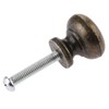 Dophee 10Pcs 19x17mm Antique Brass Cabinet Drawer Round Pulls Cupboard