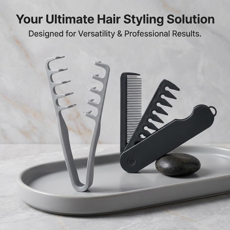Texture Styling Comb for Men & Women, Wide & Fine