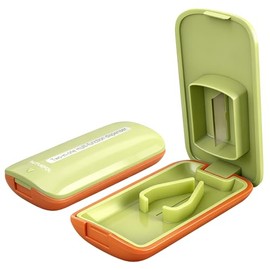 JohnBee Cortador de pastillas - Cortador de pastillas de silicona afilado y duradero, base antideslizante, cortador portátil para medicamentos diarios, vitaminas y suplementos. Diseñado para personas