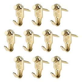 sourcing map Picture Hangers, Photo Frame Hanging Hooks Kit with Nails for Wall Mounting, Holds 10 lbs, 10 Pcs