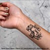 4 x 'old truck' Temporary Tattoos - Water Resistant, Skin-Safe,
