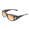 Medspex Fl011 Color Therapy Reading Glasses +1.00 Black/Orange Photophobia Light