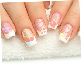 FRCOLOR 6sheets Embossed Nail Art Stickers Floral Nail Decals for DIY Design for Parties and Daily Wear Easy to Apply Creative Patterns for Unique