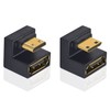 Poyiccot 180 Degree Angled Mini HDMI to HDMI Adapter, 8K