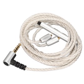 Upgrade Headphone Cable 184 Core Silver Plated Copper MMCX 3.5mm Replacement Headphone Cable with Mic Volume Control for SE425 SE535/UE900/TK200 T100/W50 W60 W80/ES50 ES60/PRO50/AM PRO30/XBA-H30 XBA