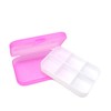Honbay 4PCS 6 Compartments Waterproof Plastic Pill Organizer Box Case