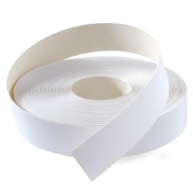 FAKILO PVC Edge Banding 2 inch x 100ft Veneer Edge Banding White with Hot Melt Adhesive Pre - glued Iron on Edging Tape Trim for Cabinet Plywood Repairs and Furniture Restoration