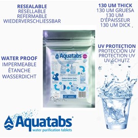 Aquatabs NaDCC 67 MG x 50 World's #1 Water Purification Treatment Tablets 1 Tablet = 10 litre (1 Pack, 67 MG)