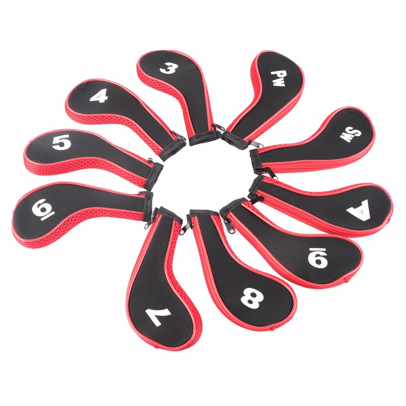 10pcs Neoprene Golf Club Iron Head Covers Putter Set Protector