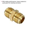 sourcing map Brass Tube Coupler, 5/8" Flare x 5/8" Flare