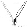 Patry 2x Collar Corazon Parejas Metal Magnético Imán Amor Amistad