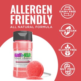 Bakell - Sour Watermelon Candy Topper (85g 1x Shaker Jar) for Fruit, Food & Desserts