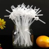 FOREVERIE 100 Pcs 12.8 Inches Long Plastic Clear Straws Flexible