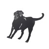 Metal Dog Statue Garden Stake Labrador Silhouette Animal Sculpture for