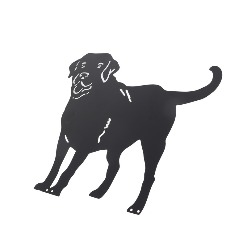 Metal Dog Statue Garden Stake Labrador Silhouette Animal Sculpture for