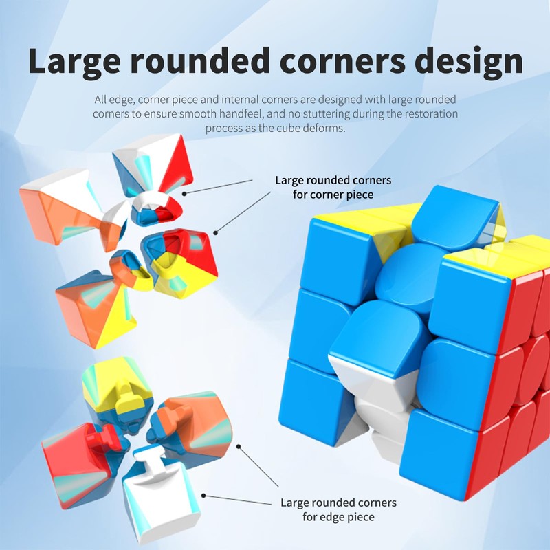 Moyu MEILONG3 Magic Cube 3x3 Stickerless Traditional Speed Puzzle Cubing