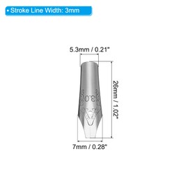 PATIKIL 3mm Line Width Fountain Pen Nib Replacement, 30 Pack 304 Stainless Steel Ink Dip Calligraphy Pen Nib for Drawing Writing, Silver