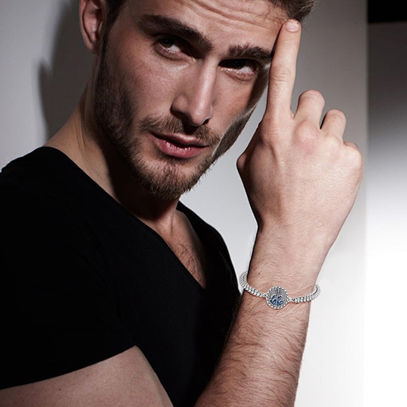 Grmdit Poseidon Bracelet 925 Sterling Silver Trident Bracelet Greek Poseidon