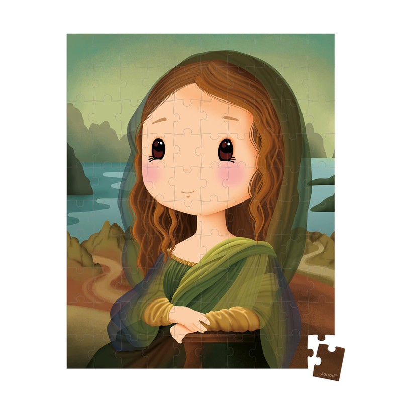 Janod - Leonardo da Vinci-Inspired Puzzle - 100-Piece Children’s Puzzle