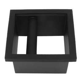 Espresso Coffee Knock Box Chute Bottomless Coffee Ground Knock Box, Sturdy PTFE Steel and Rubber Espresso Knock Box, Embedded Coffee Grounds Container Disposal Knock Box