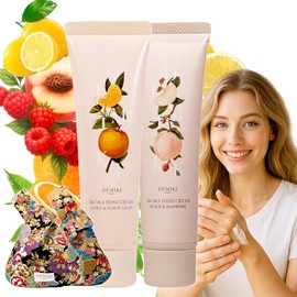 DEMIKI - Crema de manos de manteca de karité, manos secas y agrietadas, tamaño de viaje 1.7 onzas líquidas x 2