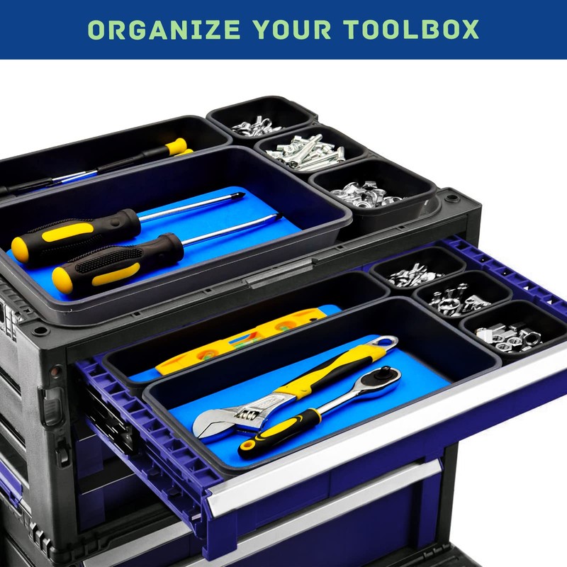 Vexercisehoop Tool Box Organizer, Tool Drawer Organizer Tray Divider, Toolbox