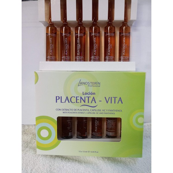 LANOSTERIN -6 ampules of Placenta Vita with placenta extract and Capillisil HC y Panthenol