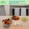 32oz Clear Disposable Salad Bowls with Lids (25 Pack) -