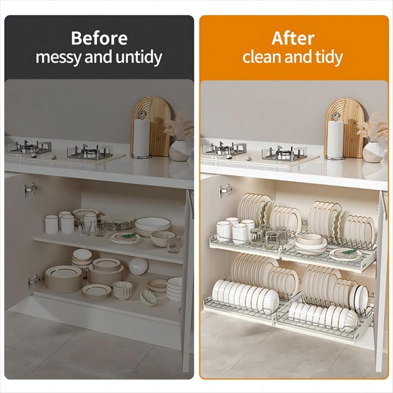 ZHOHO TANT Pull out Cabinet Organizer Fixed with Adhesive Nano