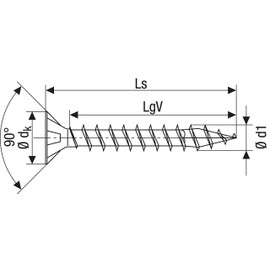 SPAX 1191010350353 Virox Countersunk Screws, 1.3 x 1.3 inches (3.5 x 35 mm), 200 Pieces