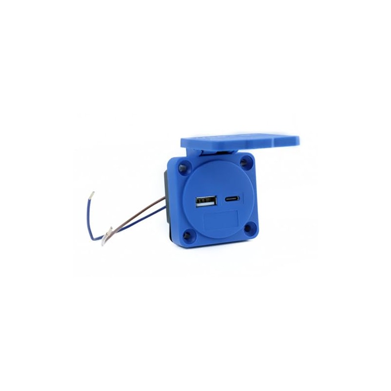 HOLZER USB Recessed Socket & Mounted Socket / 2 x