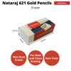 12 x Natraj Gold body Hexagonal Shape HB Graphite Pencils