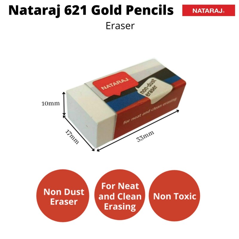 12 x Natraj Gold body Hexagonal Shape HB Graphite Pencils