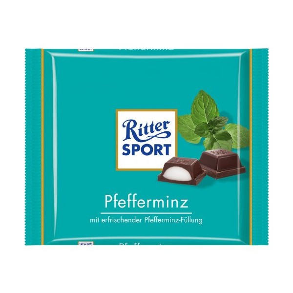 Ritter Sport Pfefferminz / peppermint (3 Bars each 100g) -