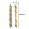 Hyuduo 10pcs Dowel Screw Iron Double Ended Screw Zinc Plating
