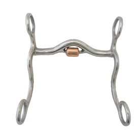 AJ Tack Wholesale S Shank Low Port Roller Grazing Bit