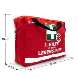1st Aid Bag for 70th Birthday - Funny Birthday Gift for Men & Women for Round Birthday (Without Contents, Age 70)