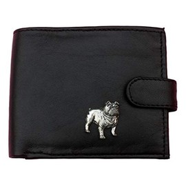 Bulldog Black Leather Mens Wallet RFID Protection