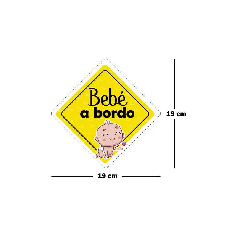 Señalización Letrero Bebé A Bordo Con Chupón Para Auto
