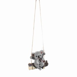 Hanging Resin Koala Outdoor Yard Hanging Ornament Water Resistant Simulation Koala Bear Swing for Friends and Family