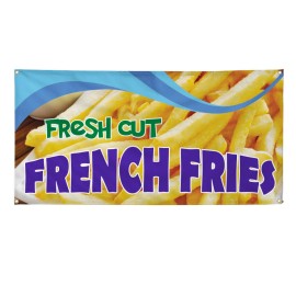 genetic/unbranded Vinyl Banner Multiple Sizes Fresh Cut French Fries B Restaurant & Food Outdoor - 60x144inches