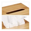 Relaxdays Kosmetiktücherbox quadratisch, Taschentuchbox Holz, Kosmetikbox Bambus, Tücherbox, HBT: 14