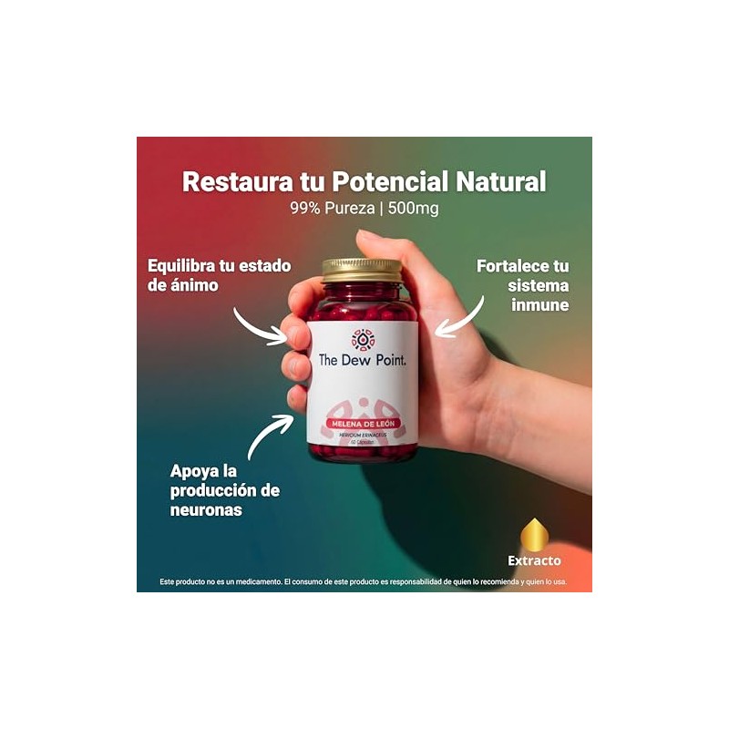 Melena de León Cápsulas 500 mg | Hongo Lions Mane