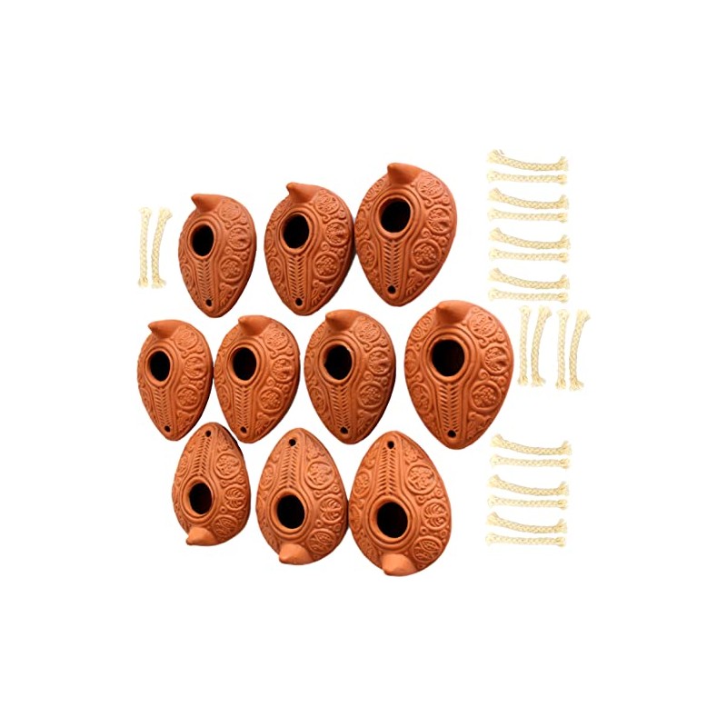 Lot - 10 Biblical Replica HERODIAN OIL LAMPS from Israel
