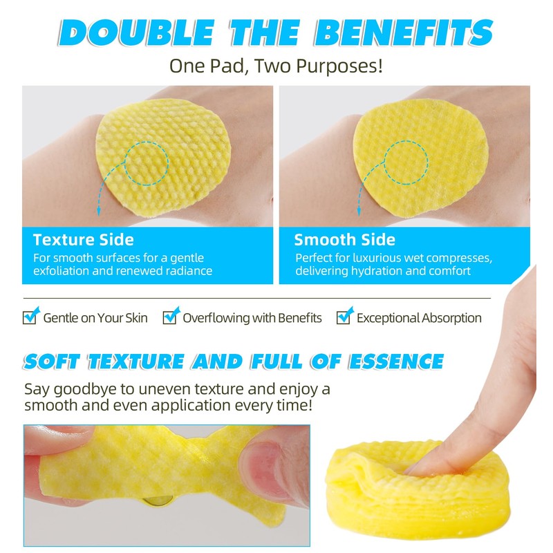 Kojic Acid and Turmeric Cleansing Pads - 60pcs Brightening and