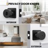 Goldenwarm Matte Black Door Knobs Interior, Privacy Bedroom Door Knob