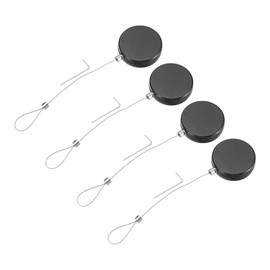 MECCANIXITY 3.3ft Retractable Cable Lock with Latch Remote Control Security Locks with Adjustable Cord Tether Anti Theft for Laptop, TV, 150 G, Black, 4 Pack