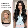 XIXISNOW 27.5'' Long Black Wavy Wig 13 x 4 T